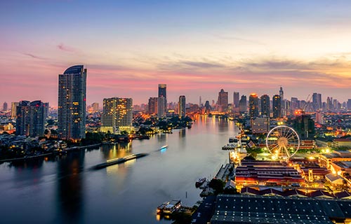 "Bangkok Night View, Asiatigue"